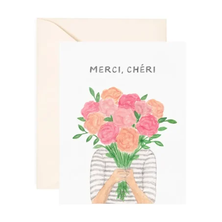 "Merci Cheri Thank You" card