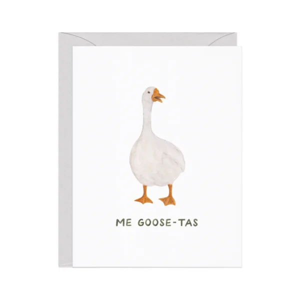 "Me Goose-Tas" - Spanish pun love card