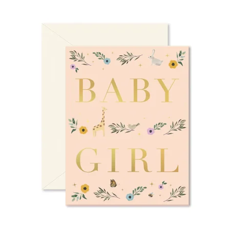 "Baby Girl Storybook" card